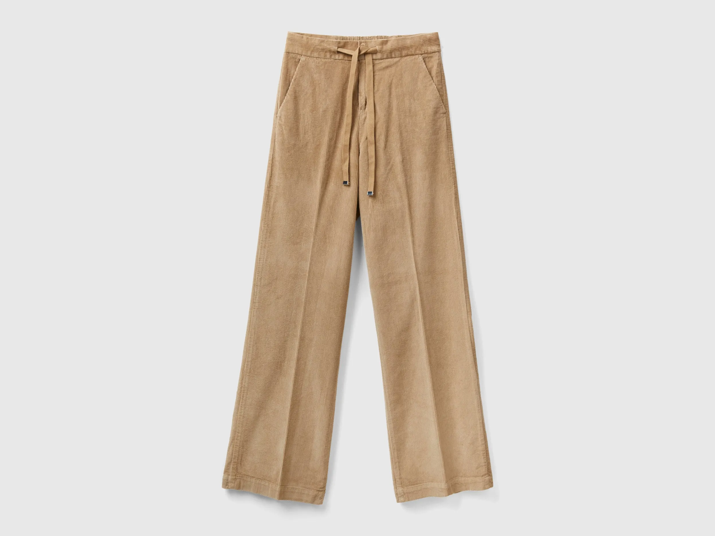 Textured Flared Fit Trousers