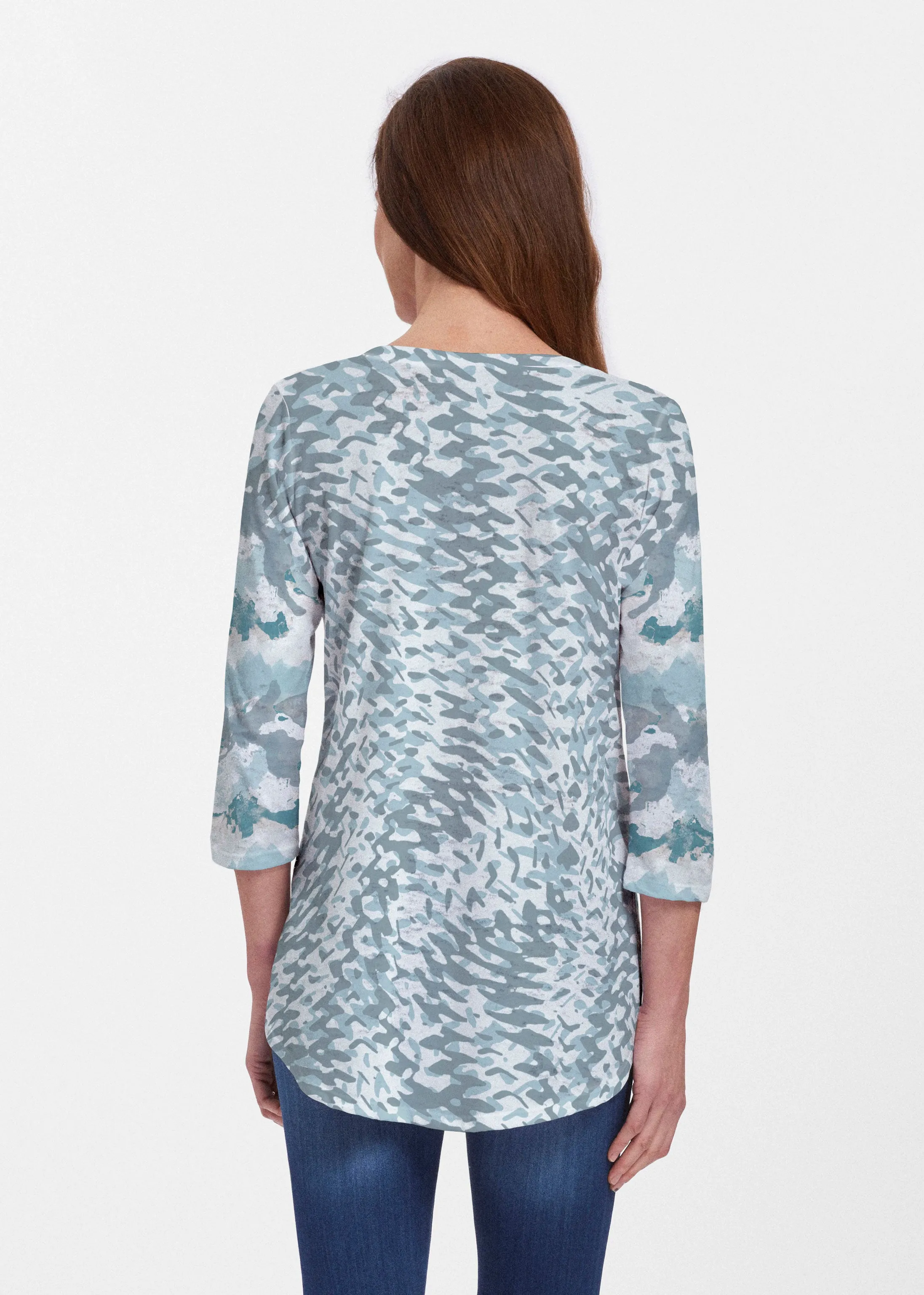 Textured Landscape (7722) ~ Signature V-neck Flowy Tunic