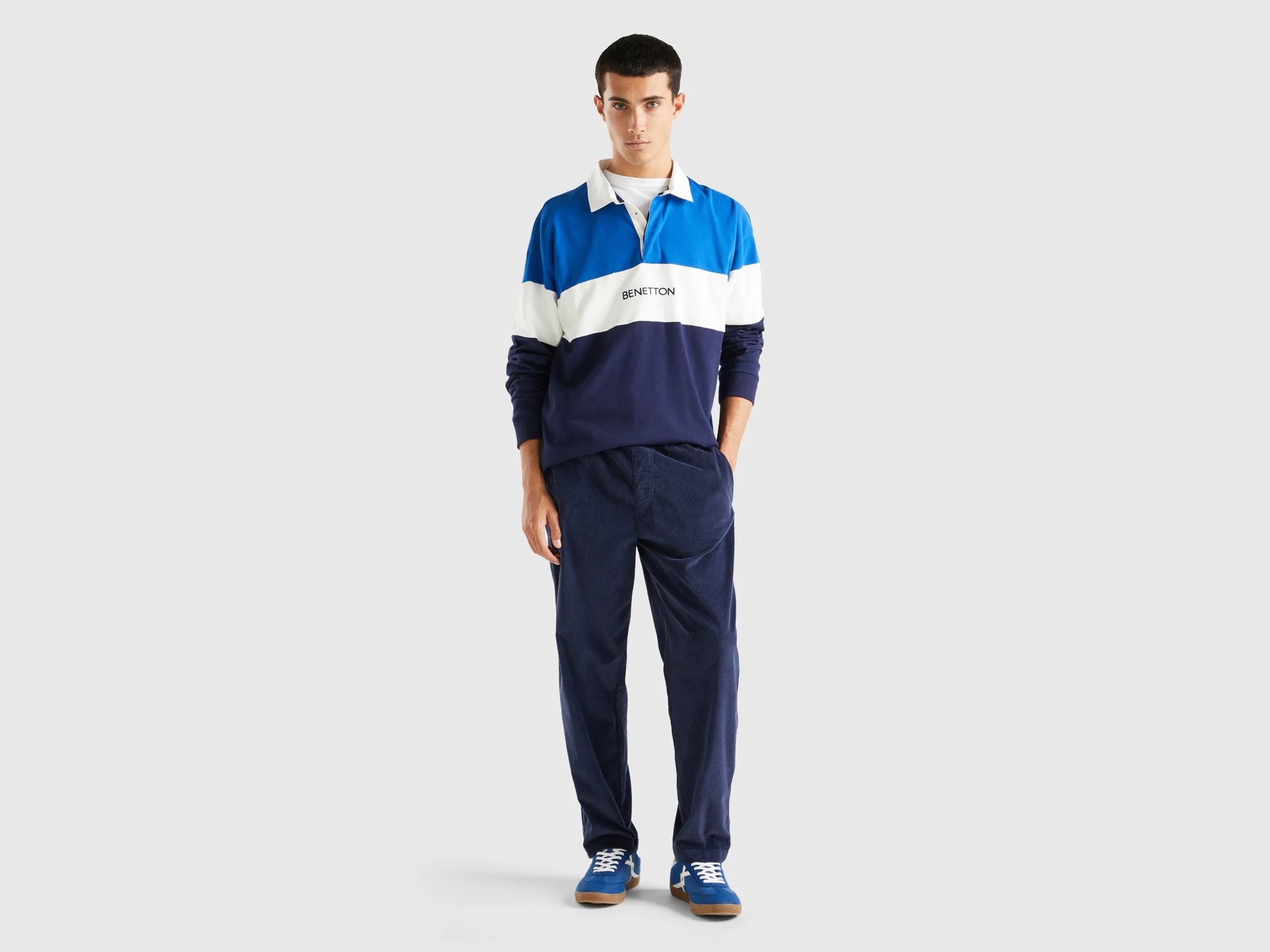 Textured Straight Fit Trousers