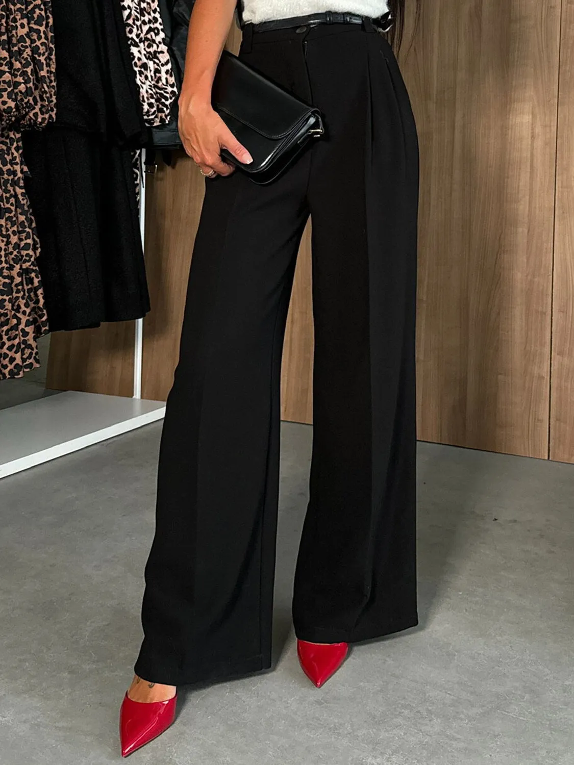 The Executive Trousers – High Waist Wide Leg Workwear Pants