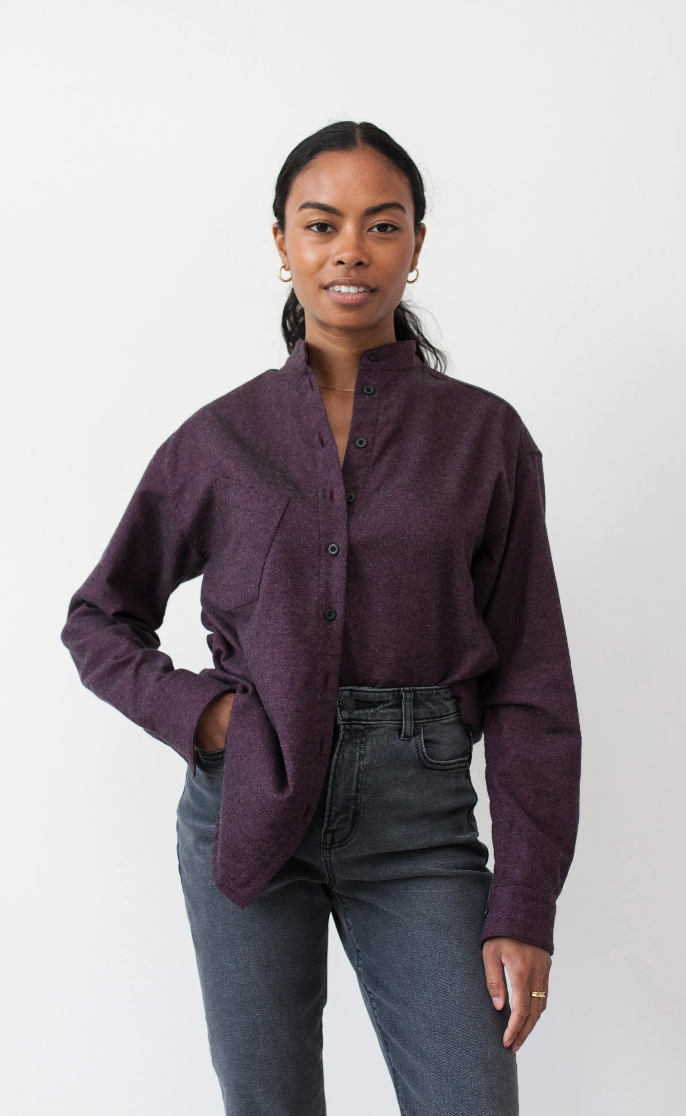The Historian - Wayward Fit Tunic - Cotton Cashmere Flannel