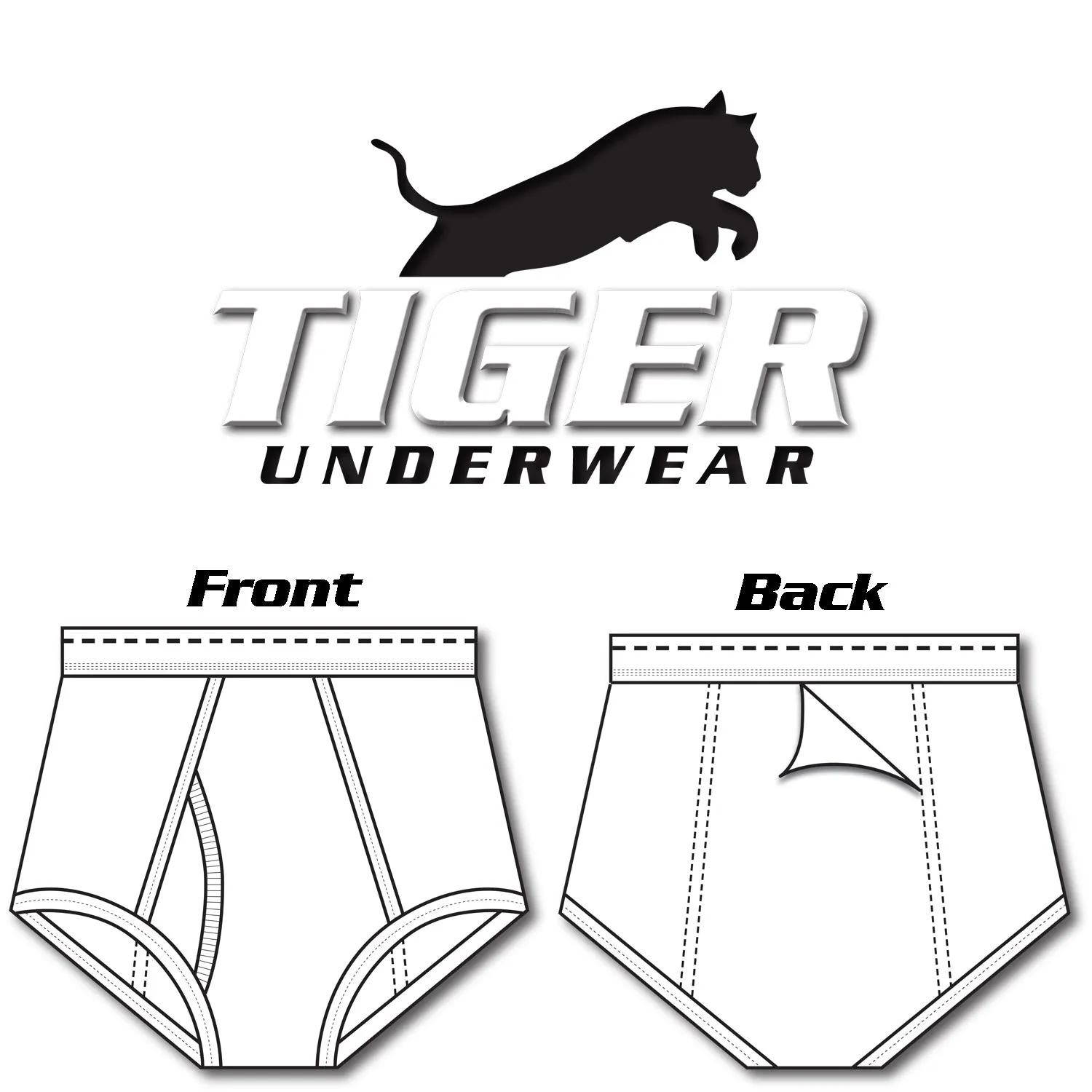 Tiger Underwear All White Brief