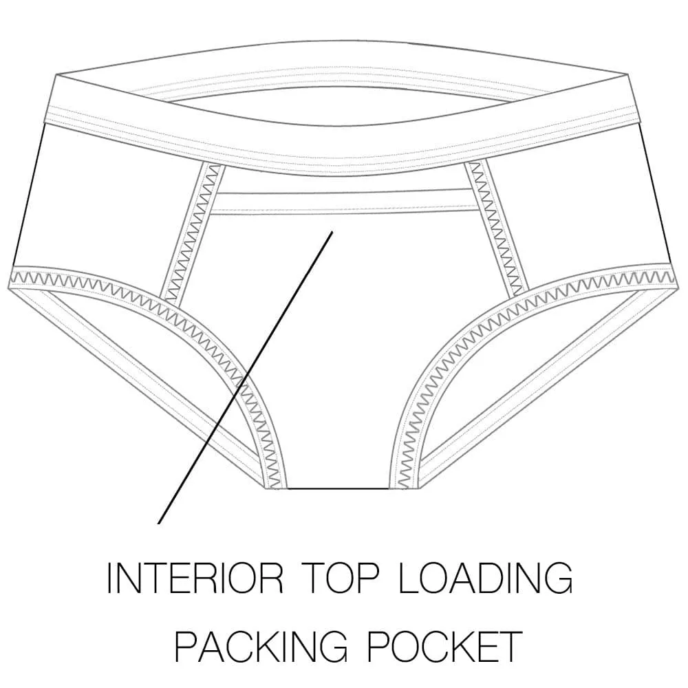 Top Loading Brief Packer Underwear - Funky Frogs