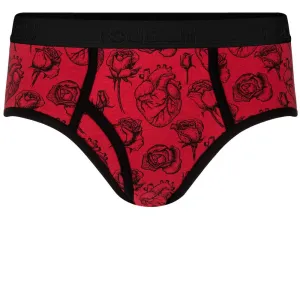 Top Loading Brief Packer Underwear - Hearts & Roses Red
