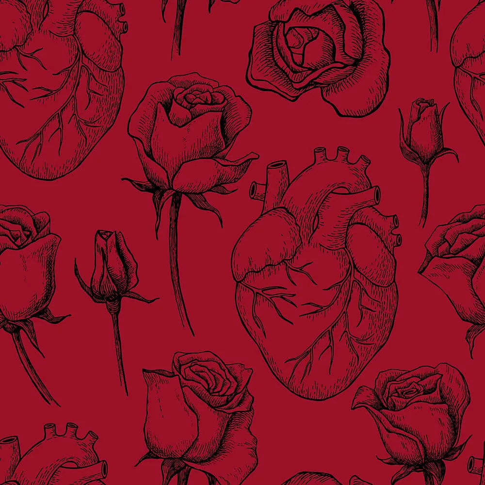Top Loading Brief Packer Underwear - Hearts & Roses Red