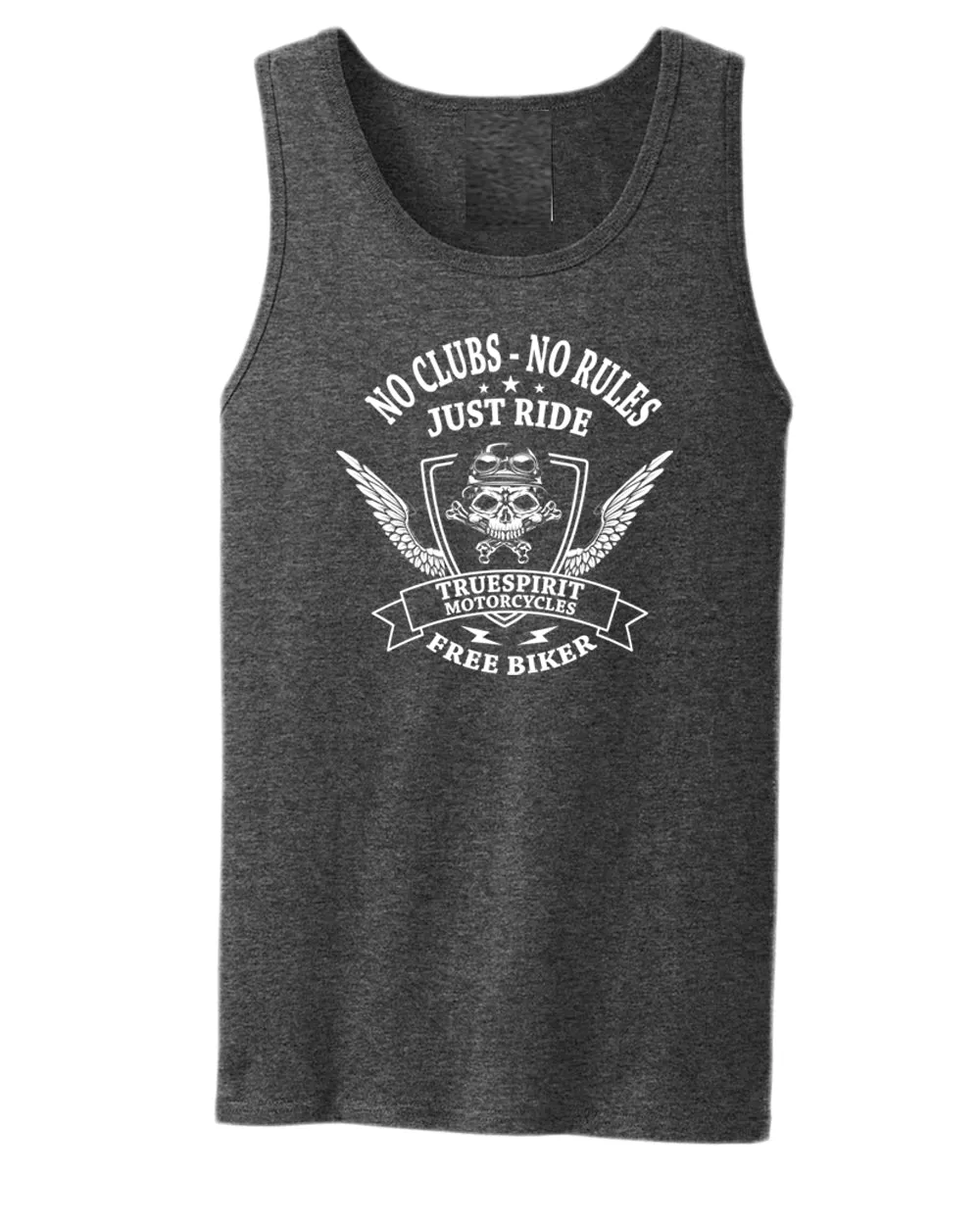 Truespirit motorcycle, no clubs, no rules tank top