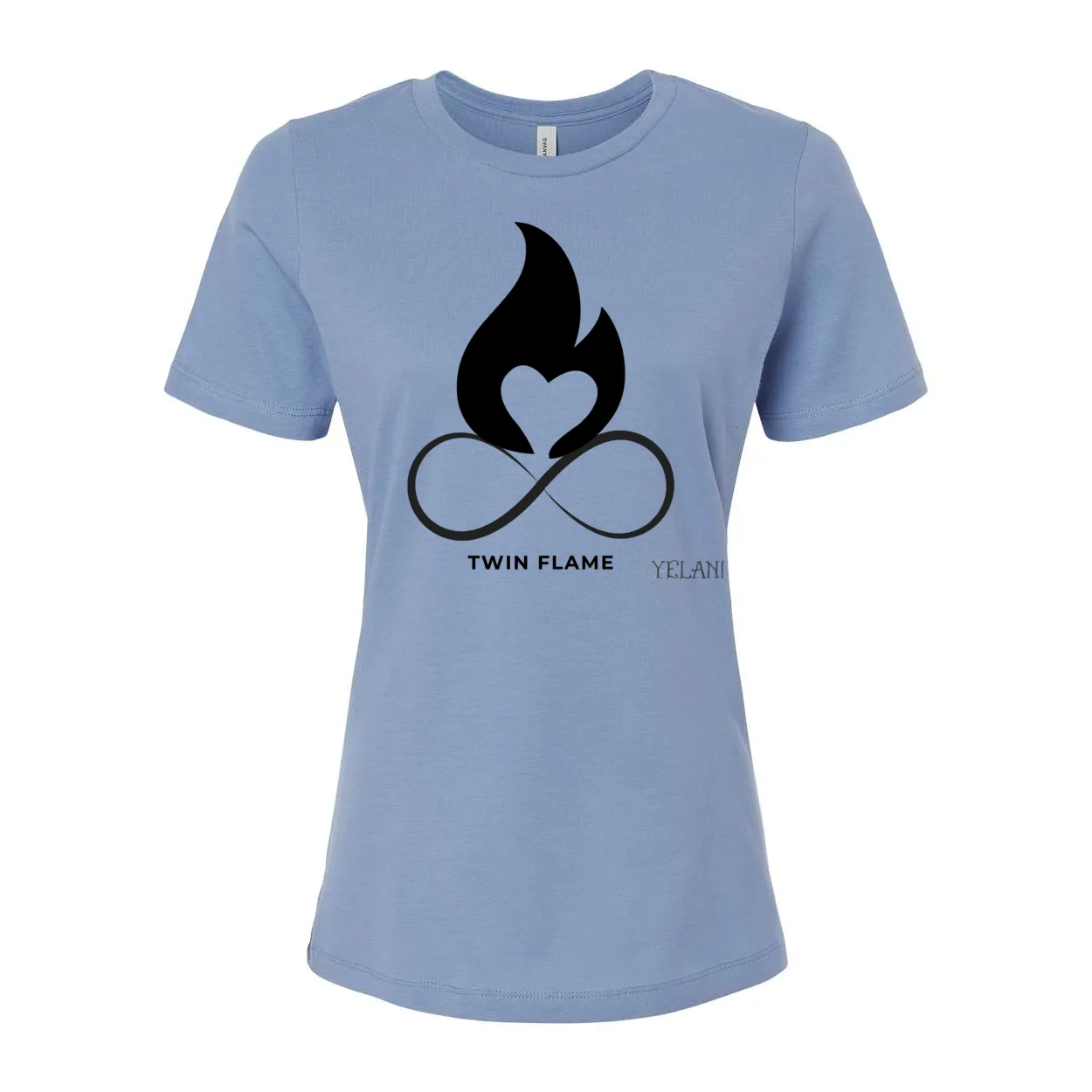 Twin Flame Women's Relaxed Jersey Tee – 100% Cotton, Inspirational Design