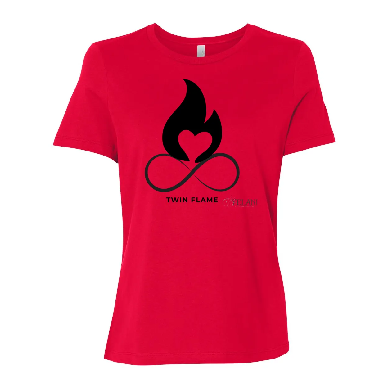 Twin Flame Women's Relaxed Jersey Tee – 100% Cotton, Inspirational Design
