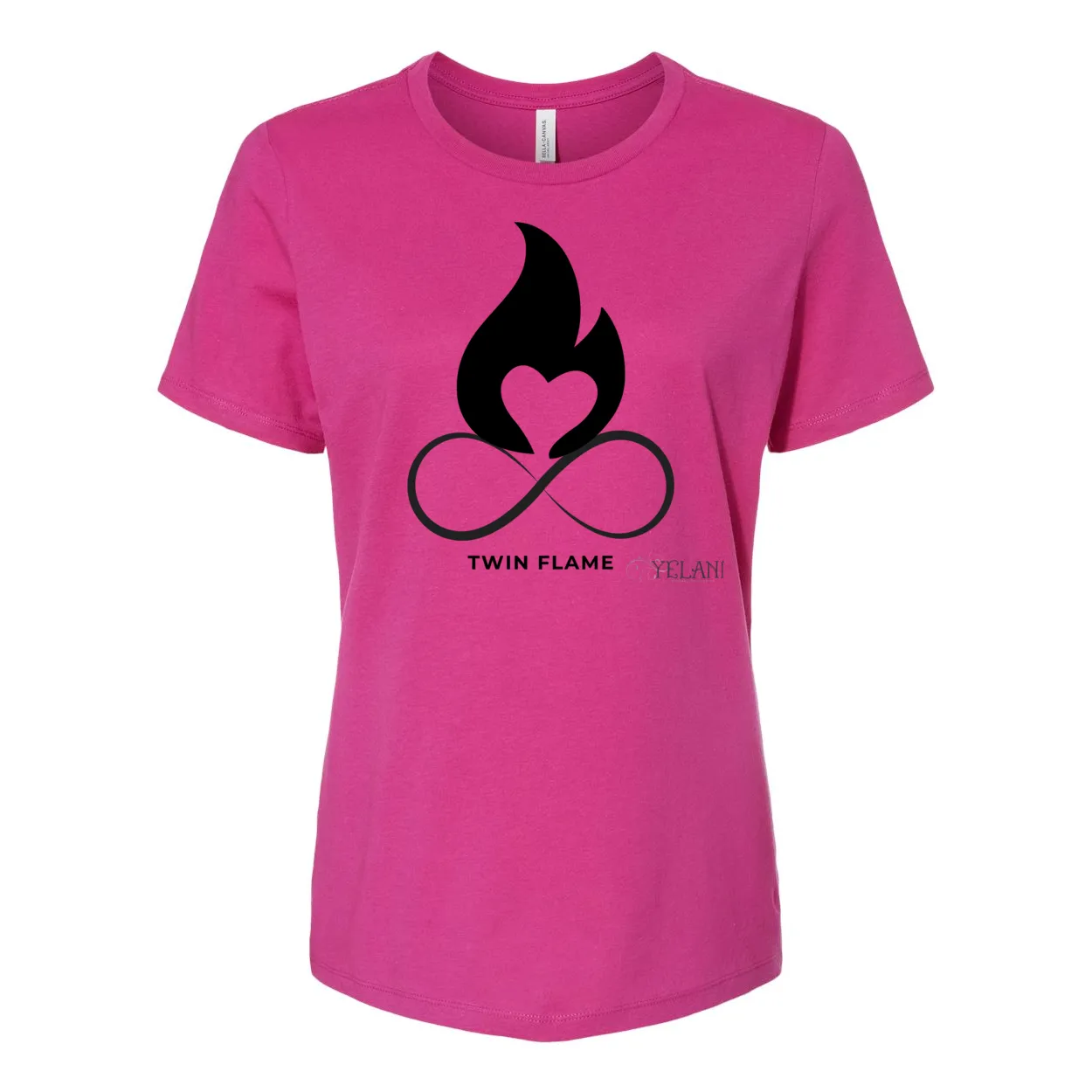 Twin Flame Women's Relaxed Jersey Tee – 100% Cotton, Inspirational Design
