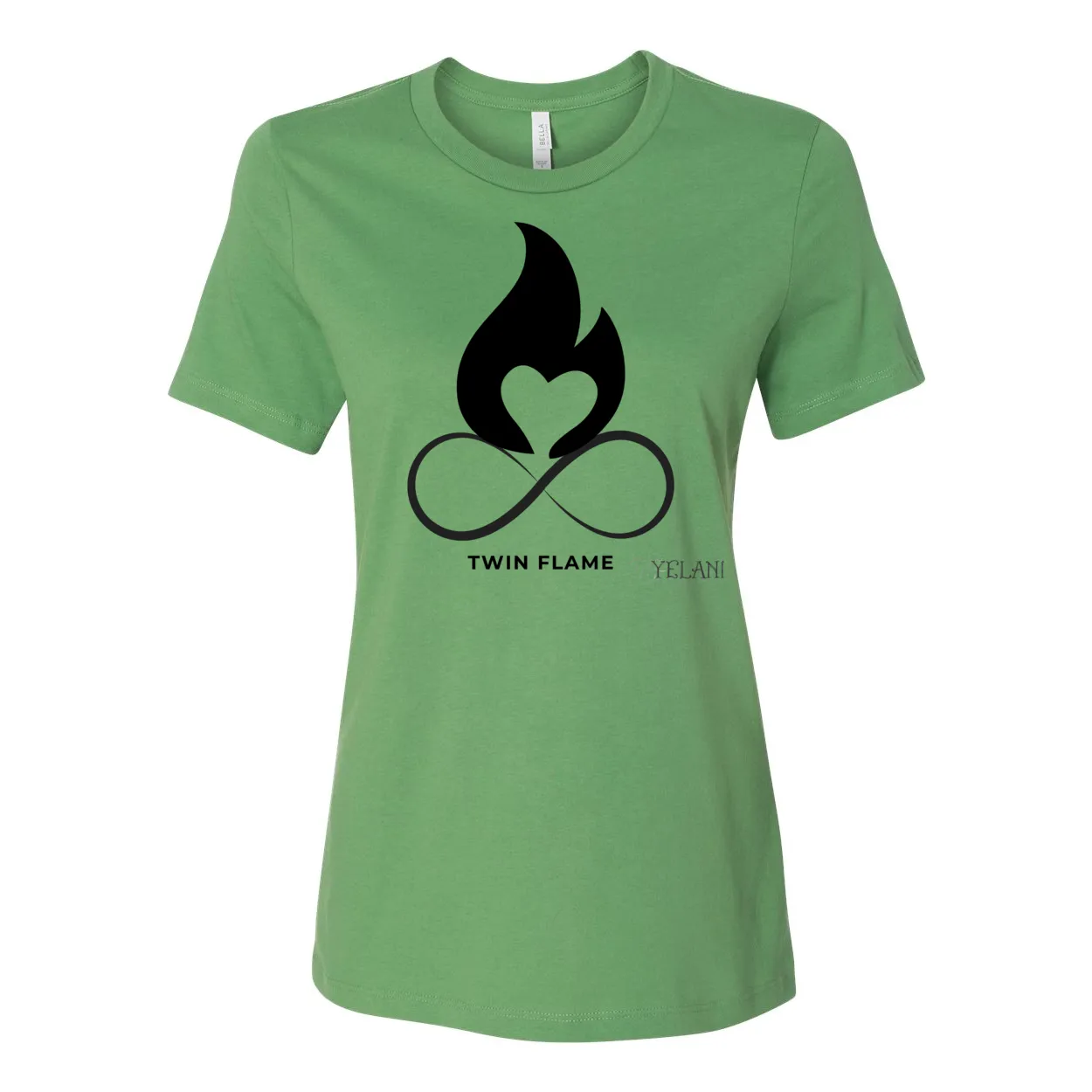 Twin Flame Women's Relaxed Jersey Tee – 100% Cotton, Inspirational Design