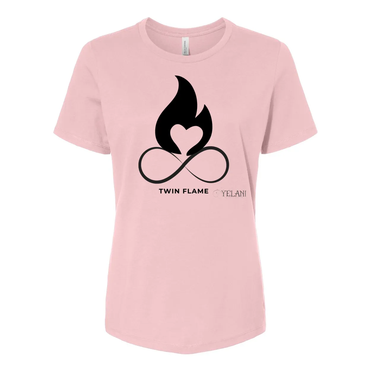 Twin Flame Women's Relaxed Jersey Tee – 100% Cotton, Inspirational Design