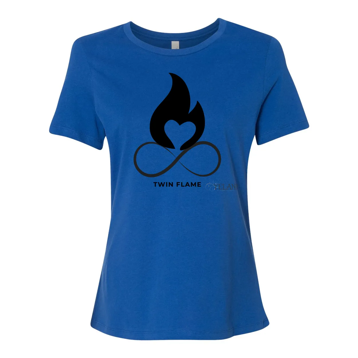 Twin Flame Women's Relaxed Jersey Tee – 100% Cotton, Inspirational Design