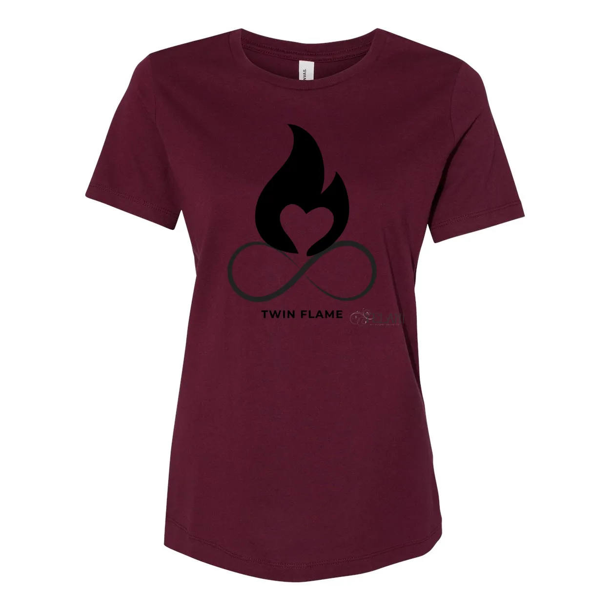 Twin Flame Women's Relaxed Jersey Tee – 100% Cotton, Inspirational Design