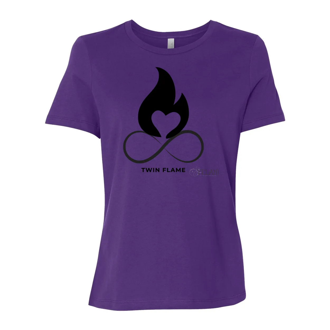 Twin Flame Women's Relaxed Jersey Tee – 100% Cotton, Inspirational Design