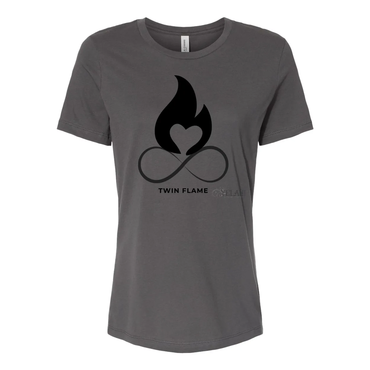Twin Flame Women's Relaxed Jersey Tee – 100% Cotton, Inspirational Design