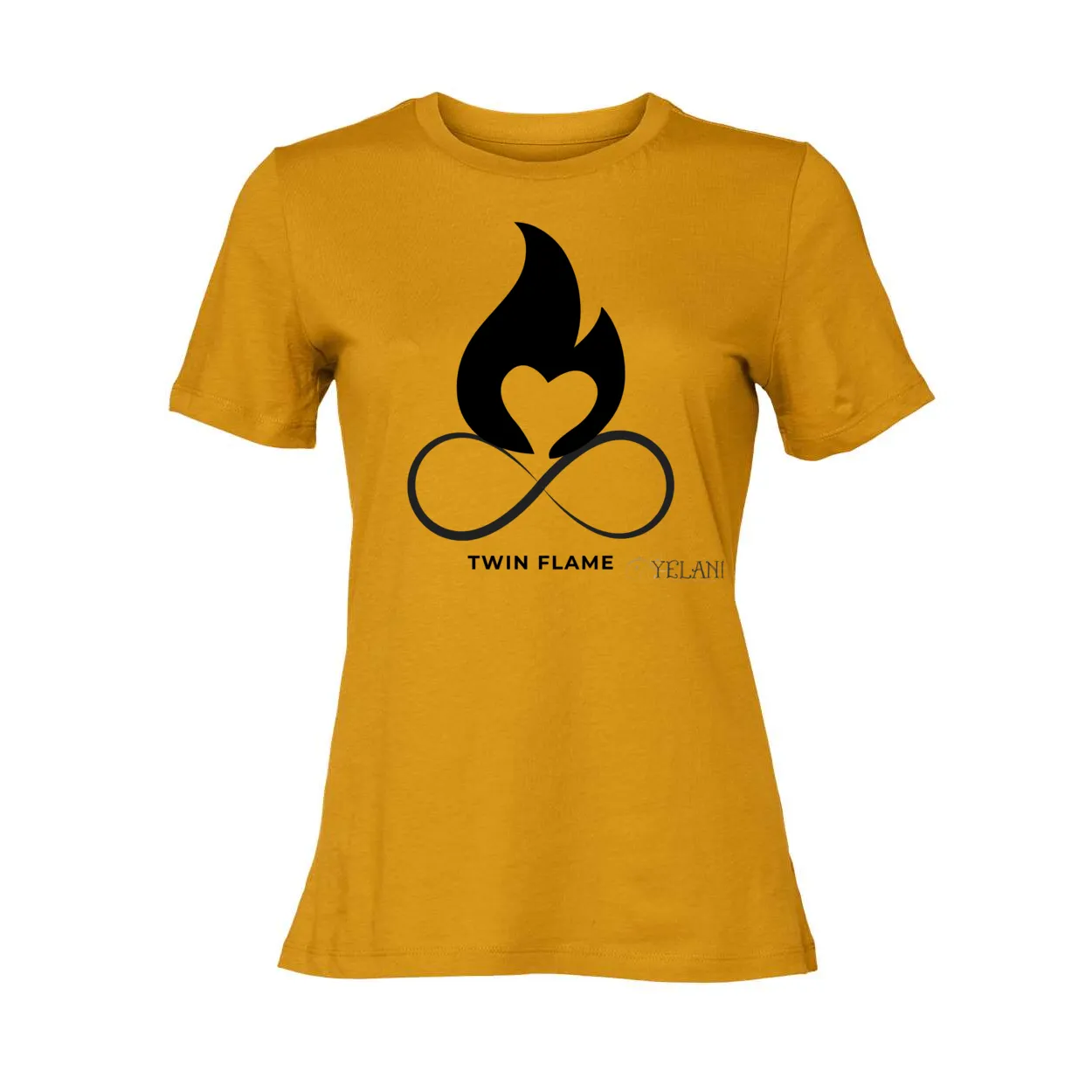 Twin Flame Women's Relaxed Jersey Tee – 100% Cotton, Inspirational Design