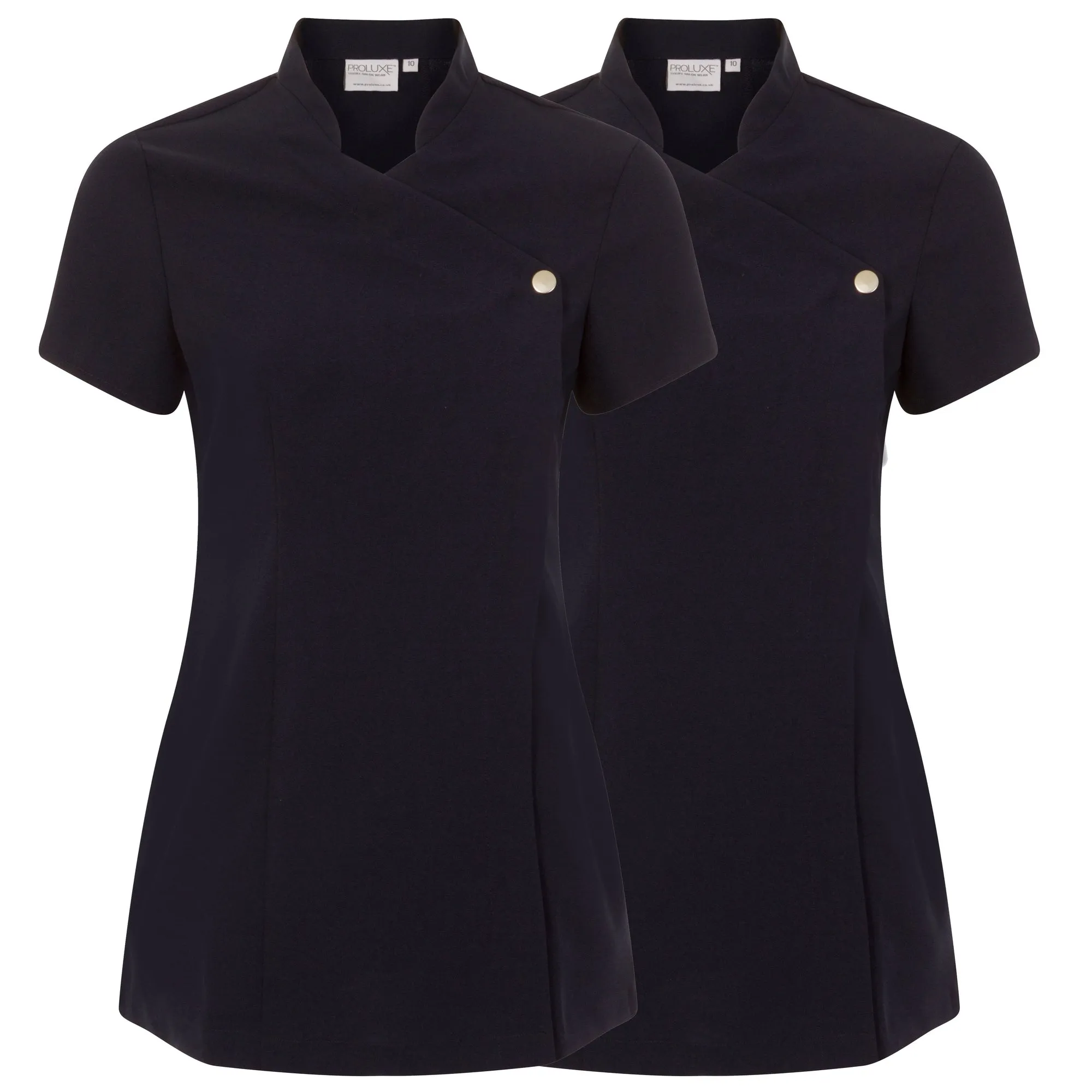 Twin Pack - Proluxe Press Stud Salon Tunic