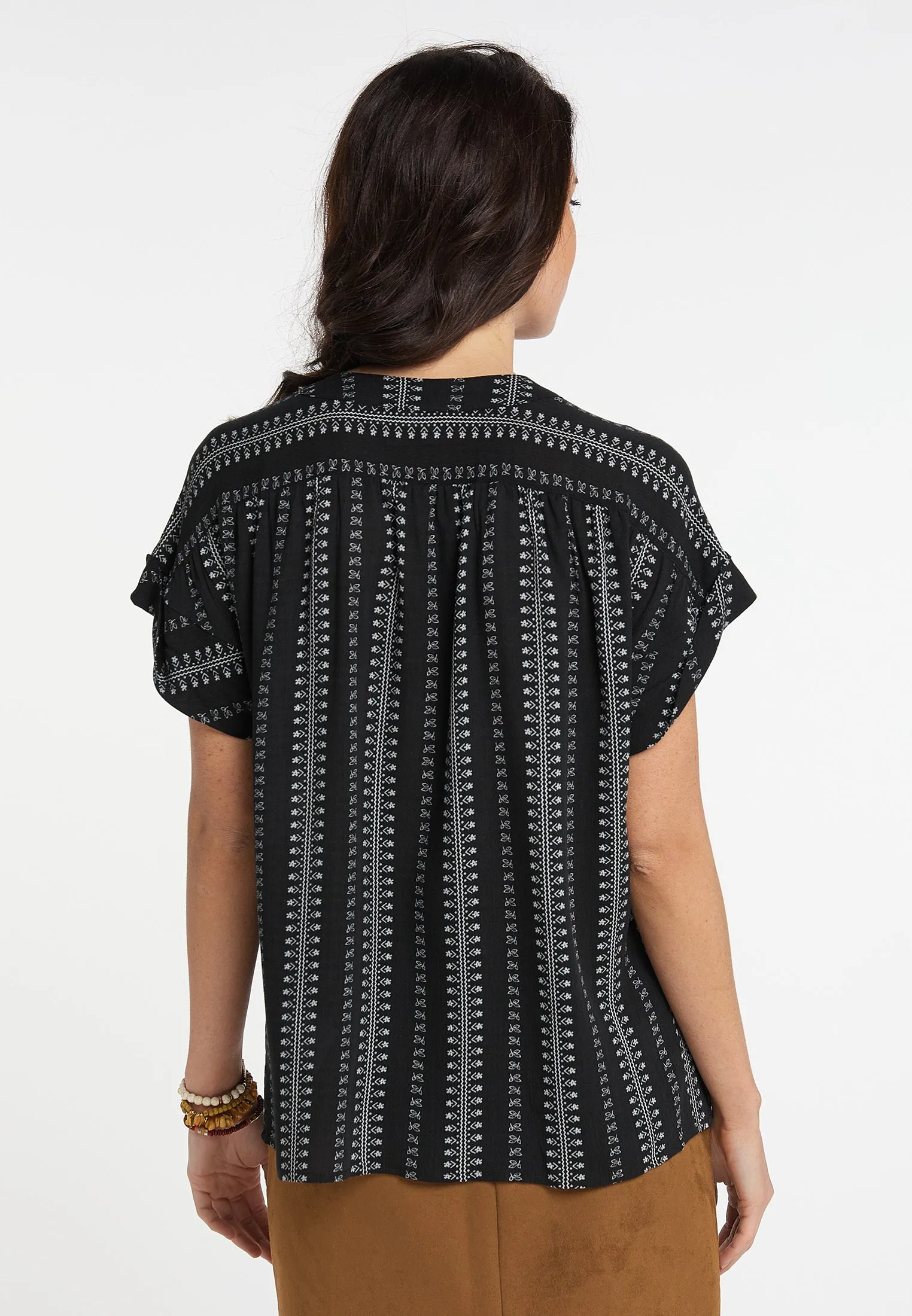 usha FESTIVAL Women's Short Sleeve Blouse