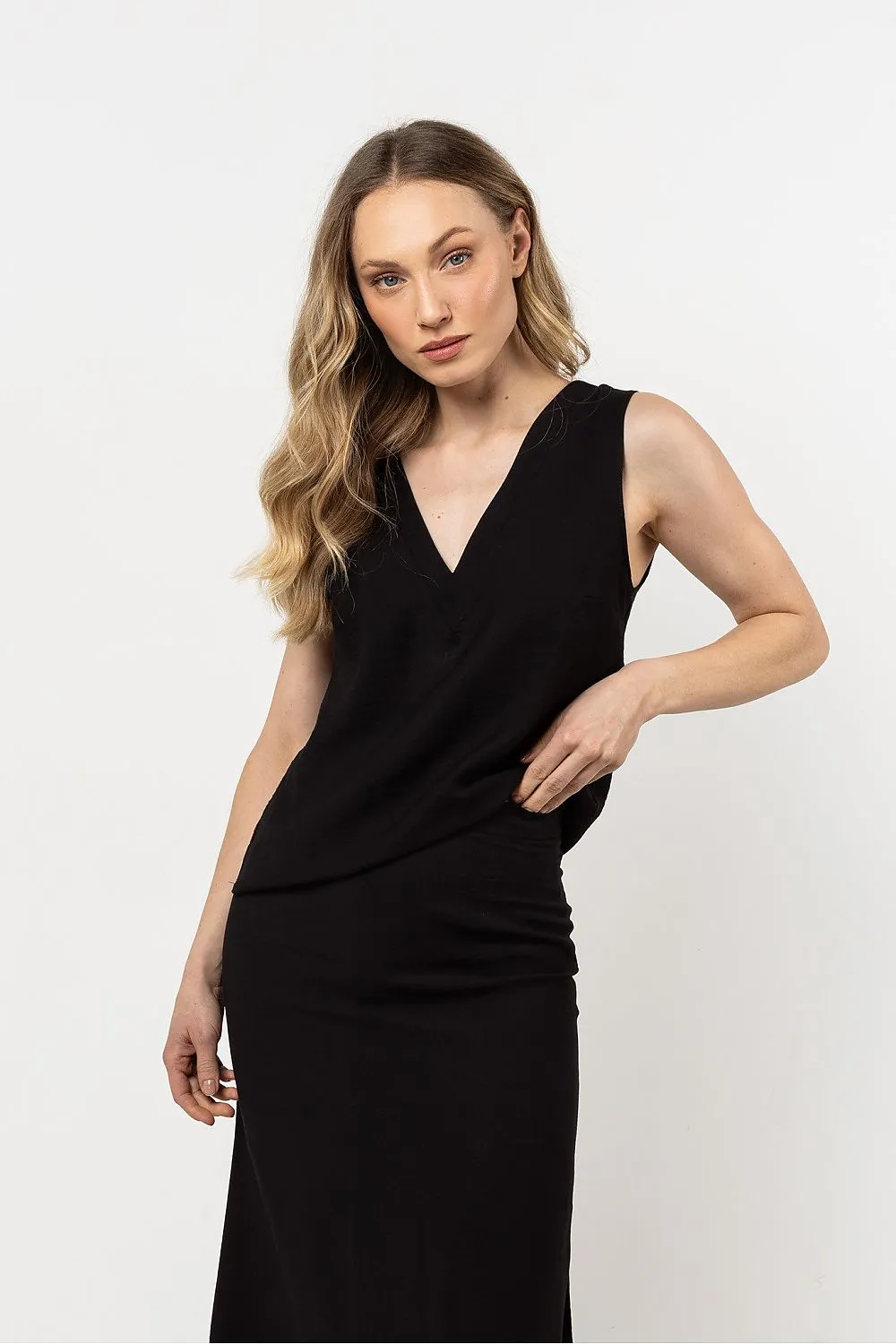 V-Neck Fitted Luxury Blouse