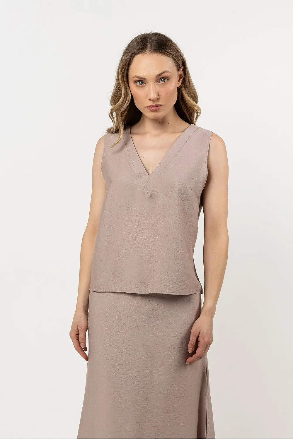 V-Neck Fitted Luxury Blouse