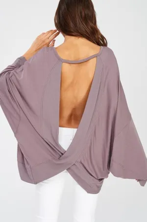 VERA OPEN BACK TUNIC PURPLE