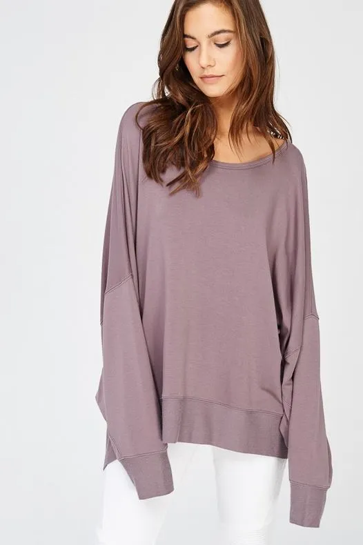 VERA OPEN BACK TUNIC PURPLE