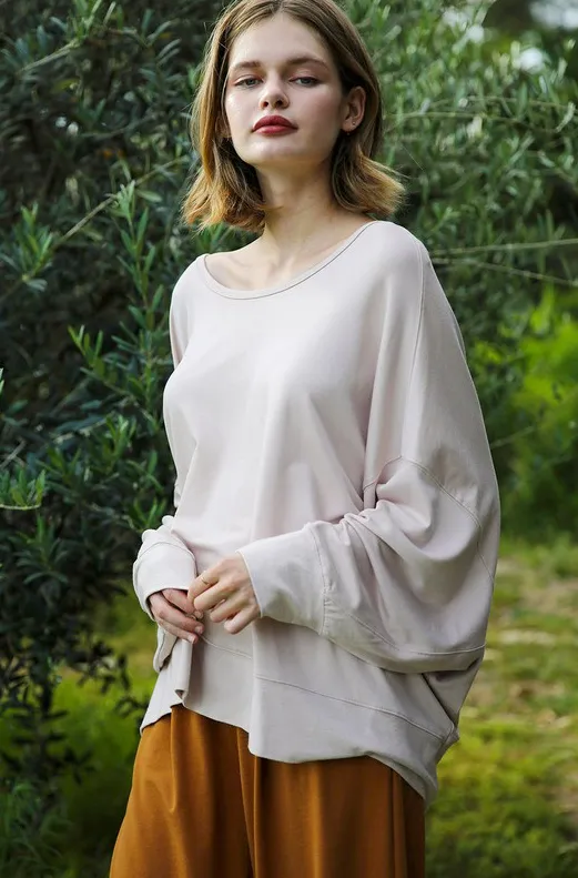 VERA OPEN BACK TUNIC TAUPE-
