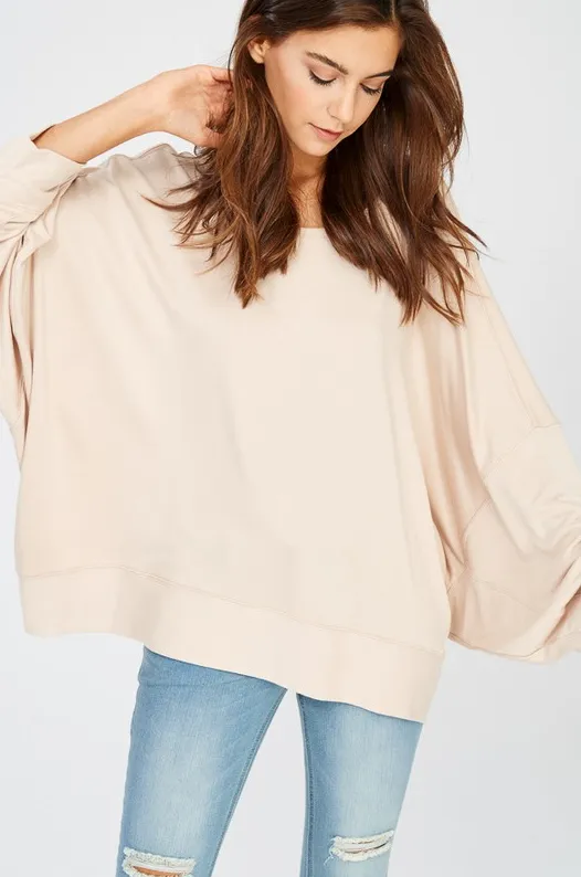 VERA OPEN BACK TUNIC TAUPE-