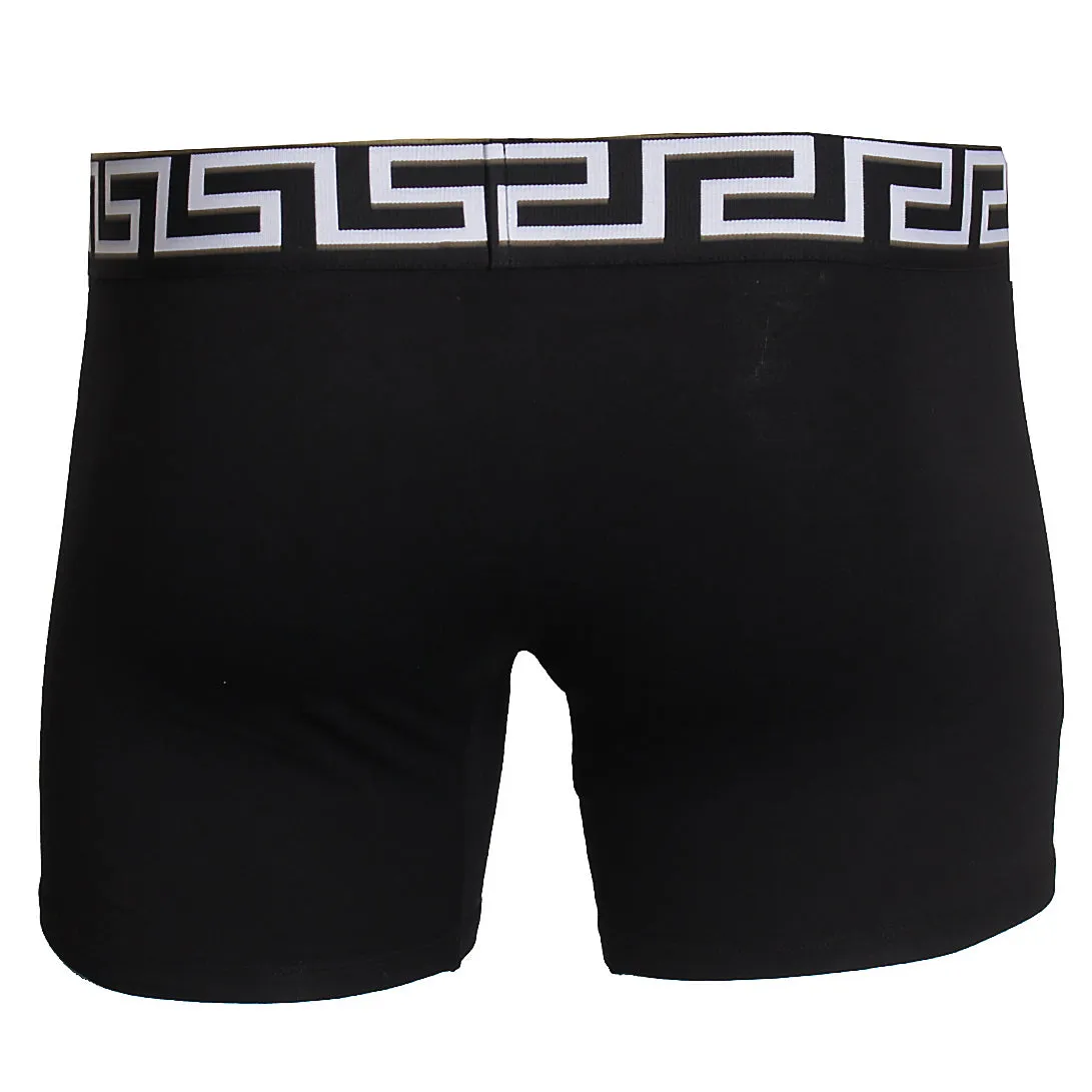 Versace Underwear Long Trunk W/Greca Border
