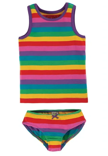 Vest and Brief 2 Pack, Foxglove Rainbow Stripe