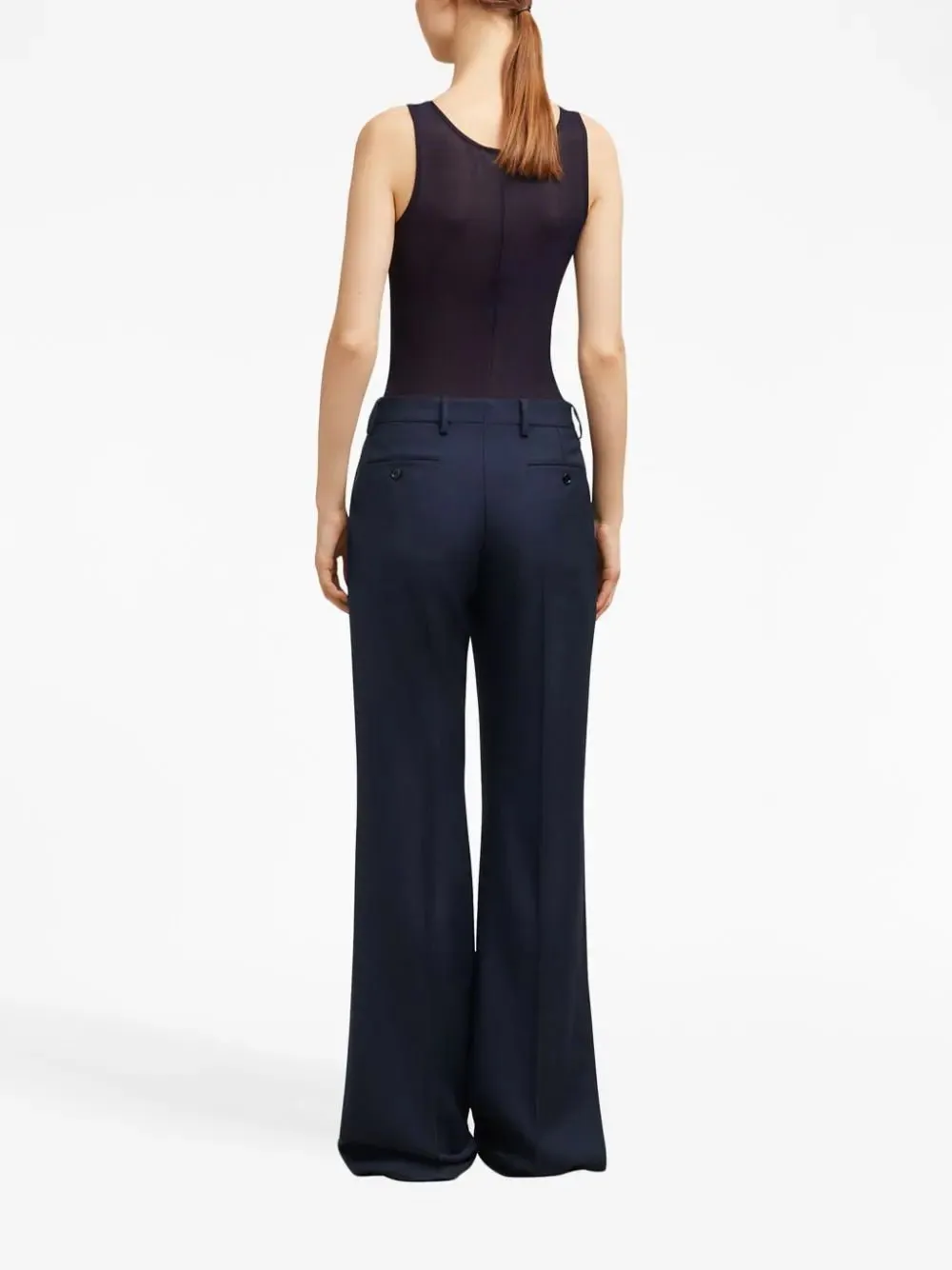Virgin Wool Wide-Leg Trousers