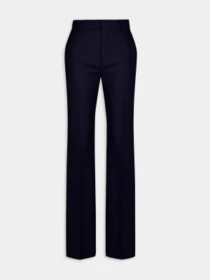 Virgin Wool Wide-Leg Trousers