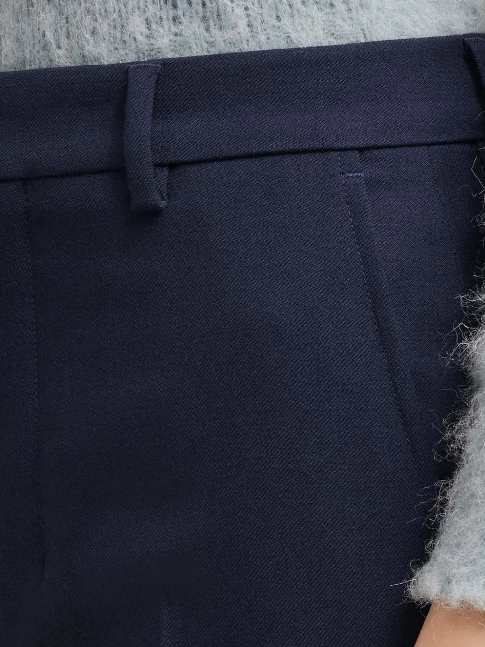 Virgin Wool Wide-Leg Trousers