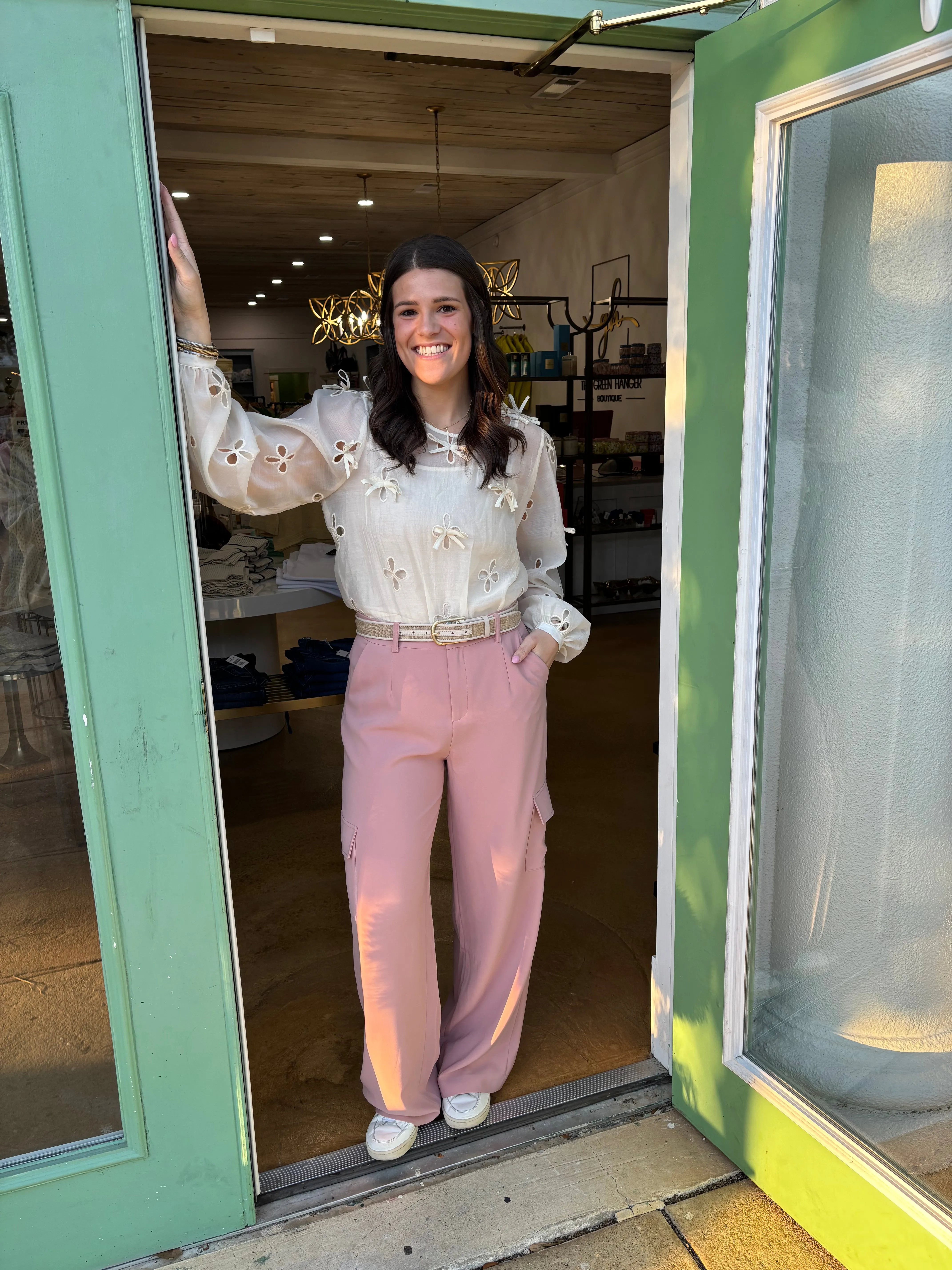 Wide Leg Cargo Trousers