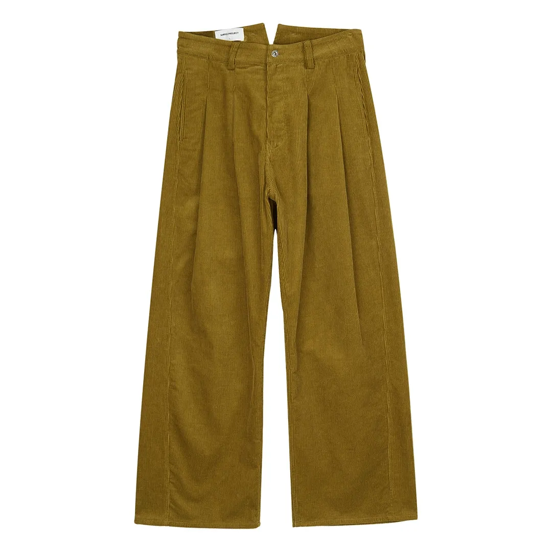 Wide-Leg Corduroy Trousers