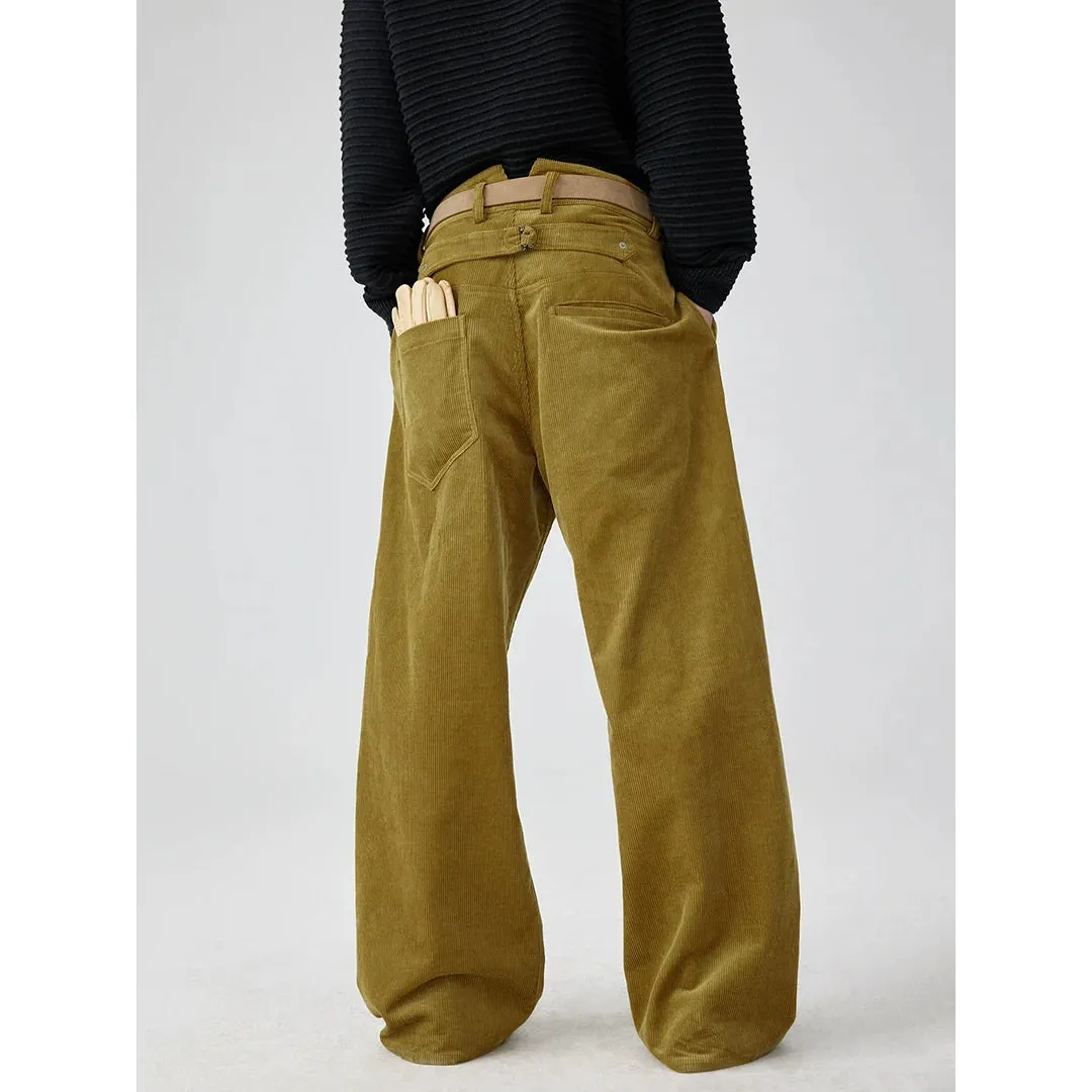 Wide-Leg Corduroy Trousers