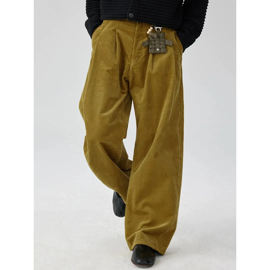 Wide-Leg Corduroy Trousers