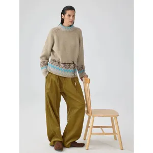 Wide-Leg Corduroy Trousers