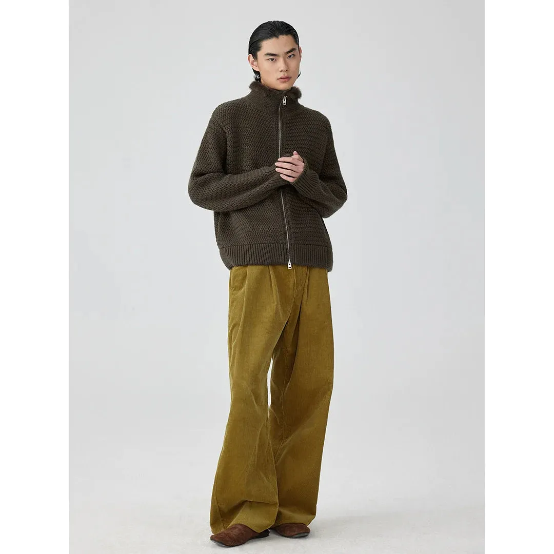 Wide-Leg Corduroy Trousers