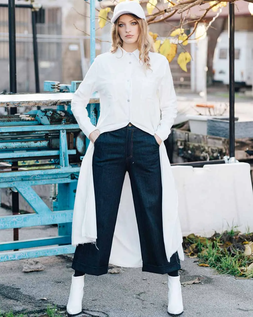 Wide Leg Denim Pant