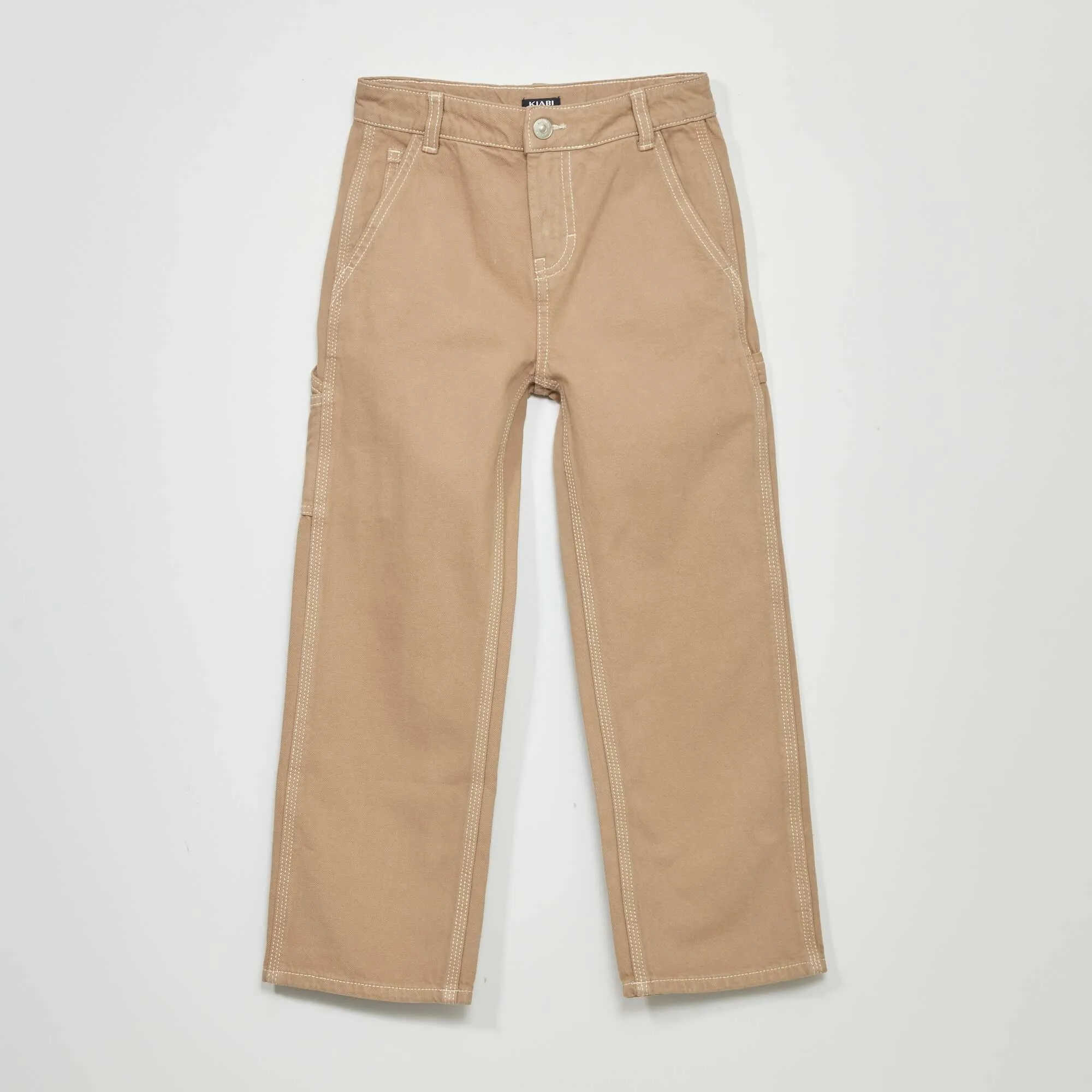 Wide-leg jeans - Wide-leg cut BEIGE