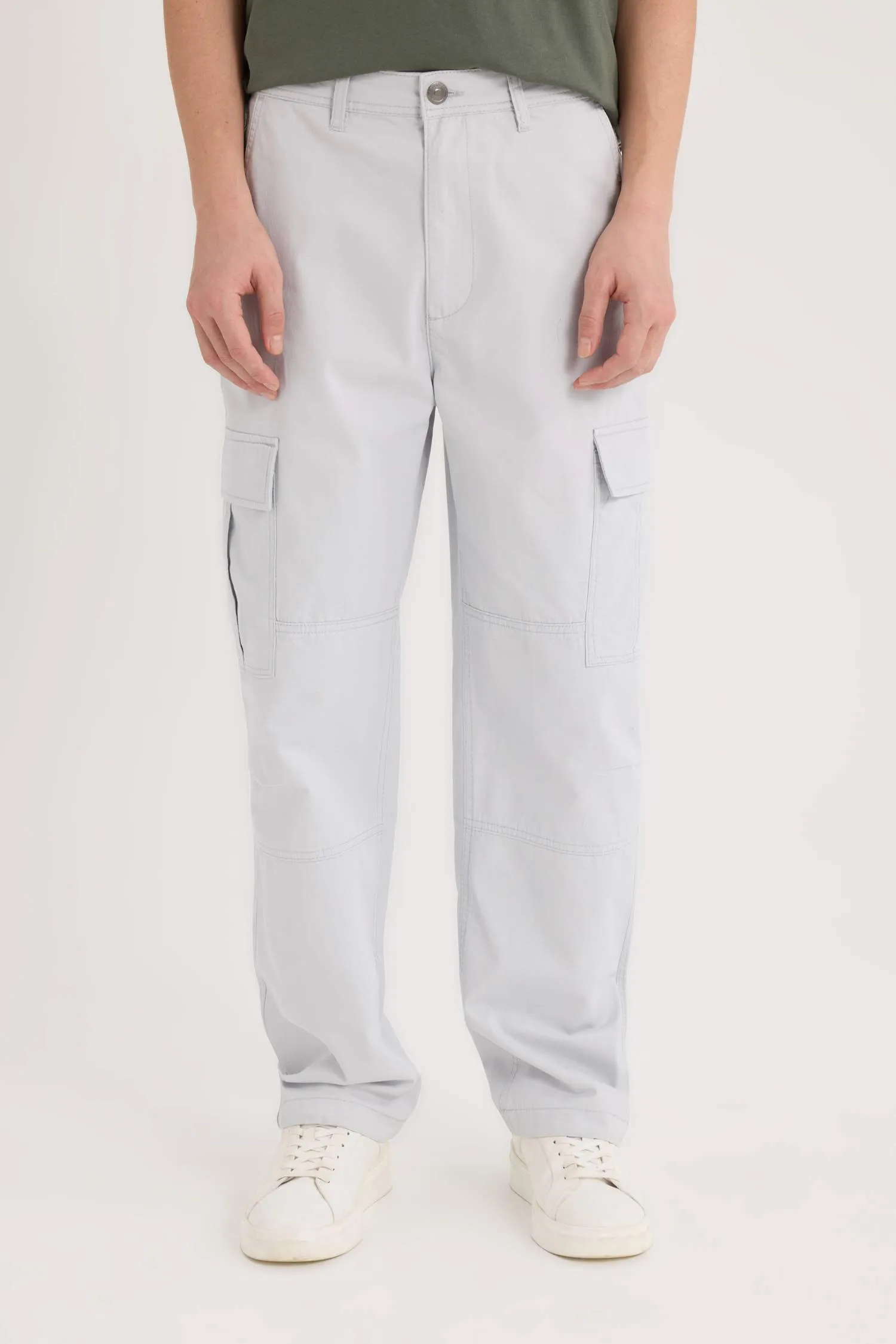 Wide Leg Straight Leg Woven Cargo Pants