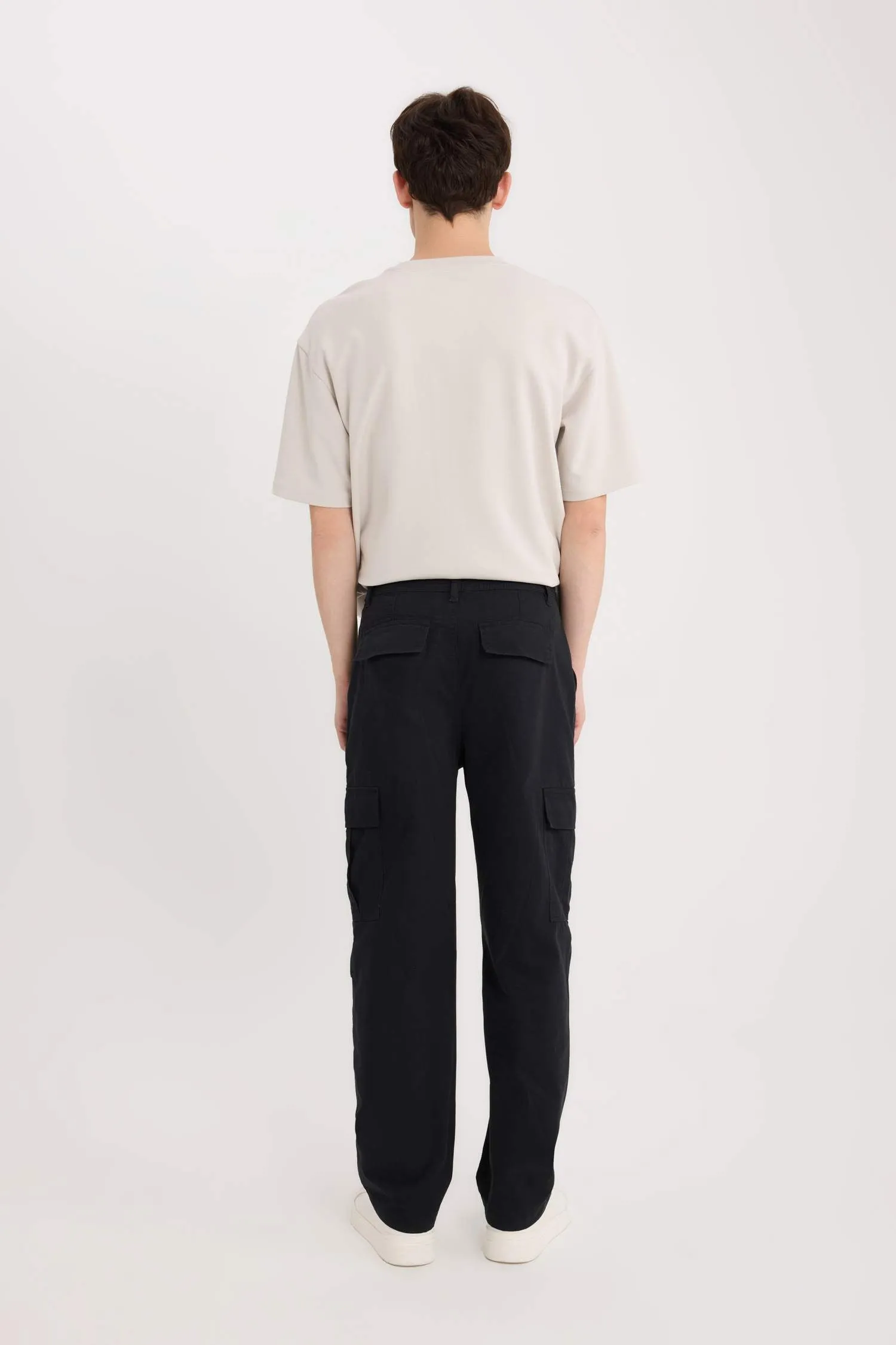 Wide Leg Straight Leg Woven Cargo Pants