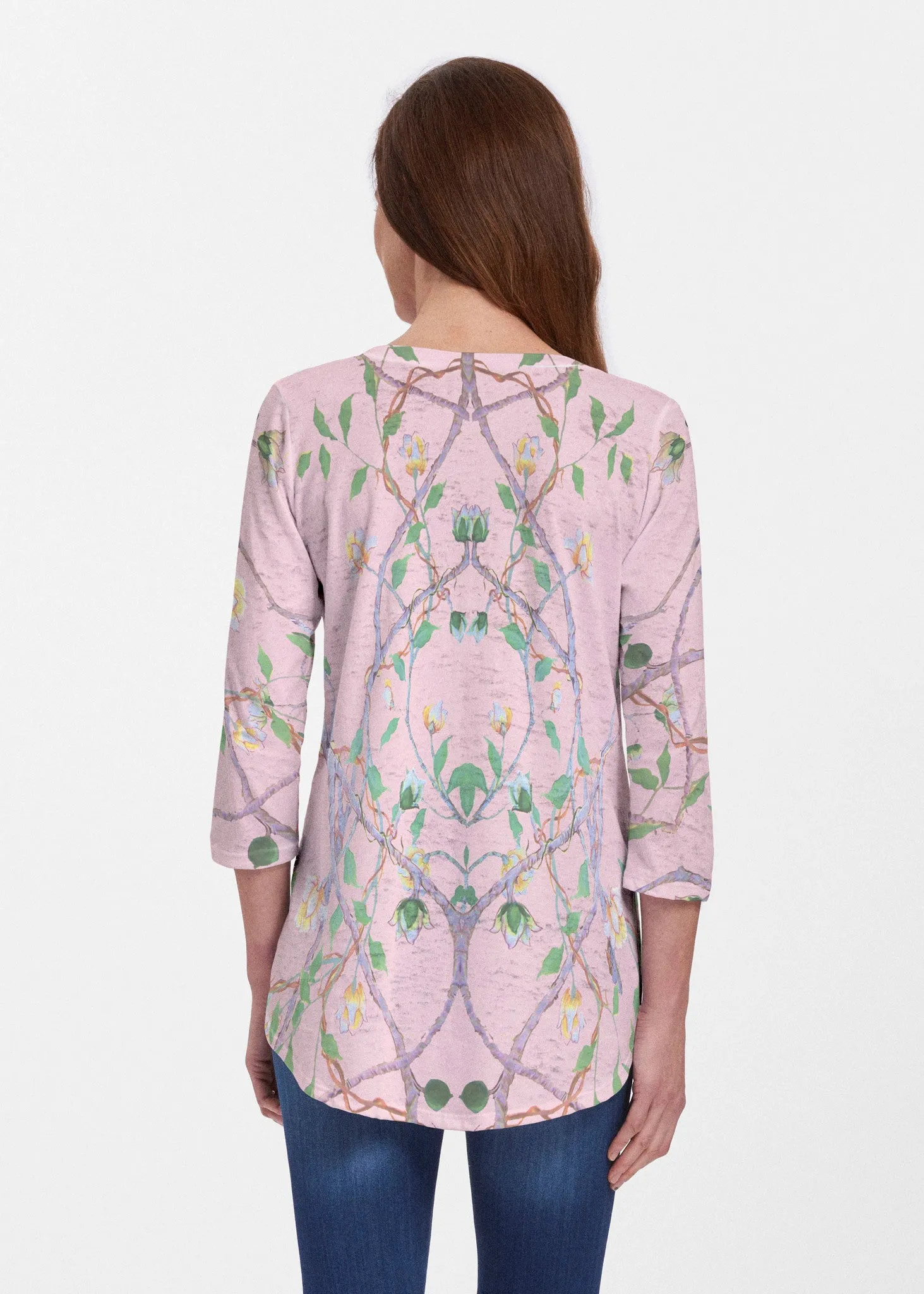 Wildwood Pink (19121) ~ Signature V-neck Flowy Tunic