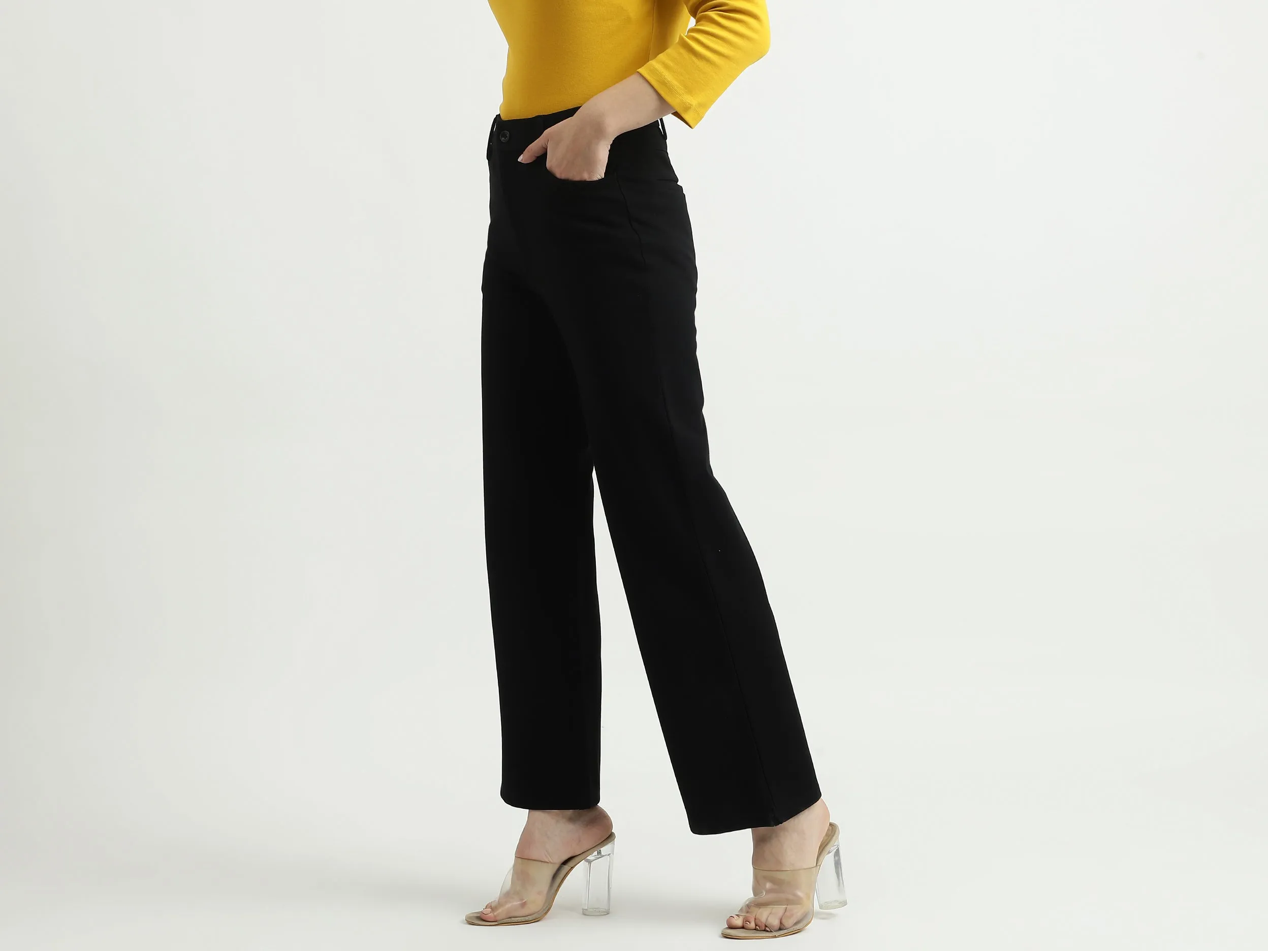 Women Solid Loose Fit Trousers