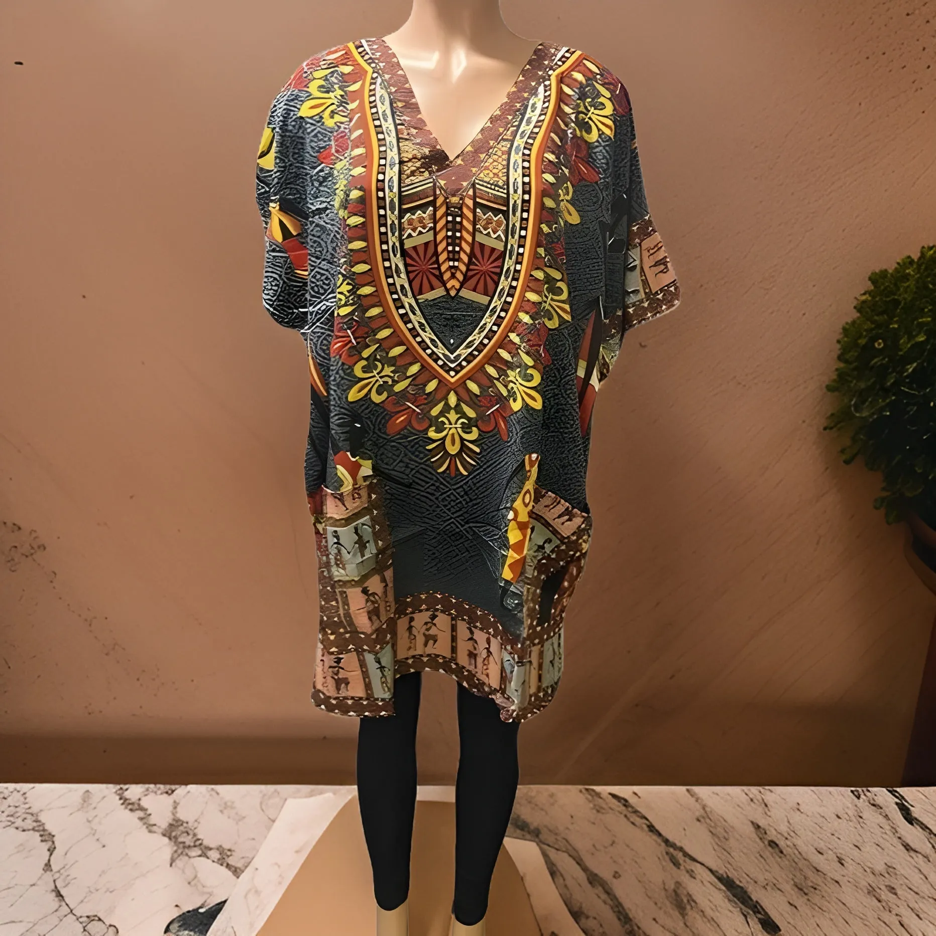 Women's African Dashiki Print Tunic
