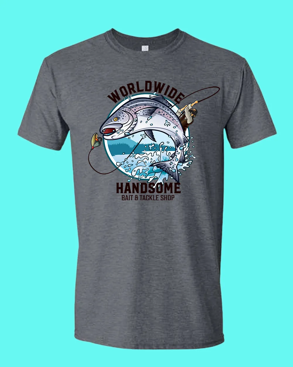 Worldwide Handsome bait and tackle shop t-shirt, fishing tees