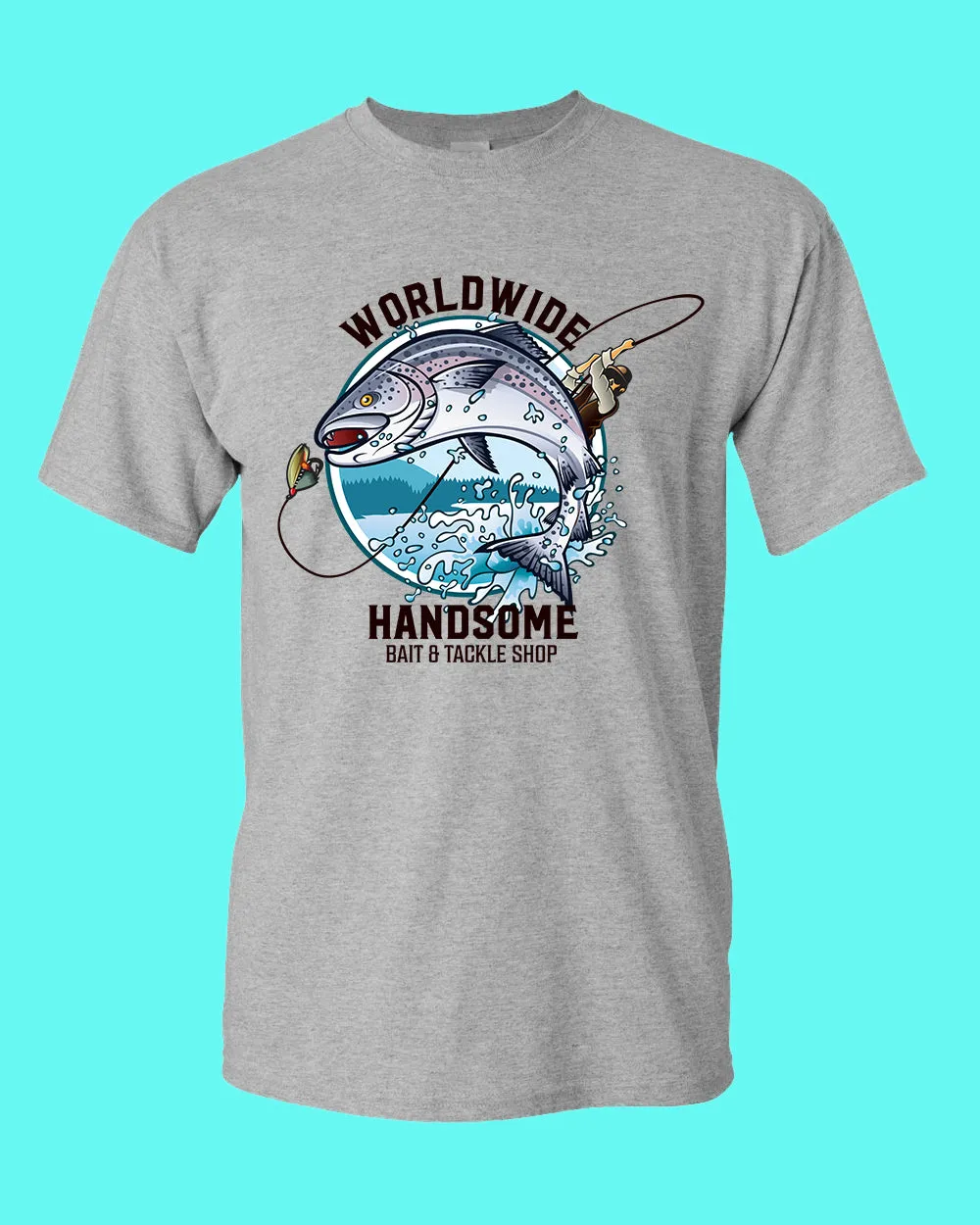 Worldwide Handsome bait and tackle shop t-shirt, fishing tees