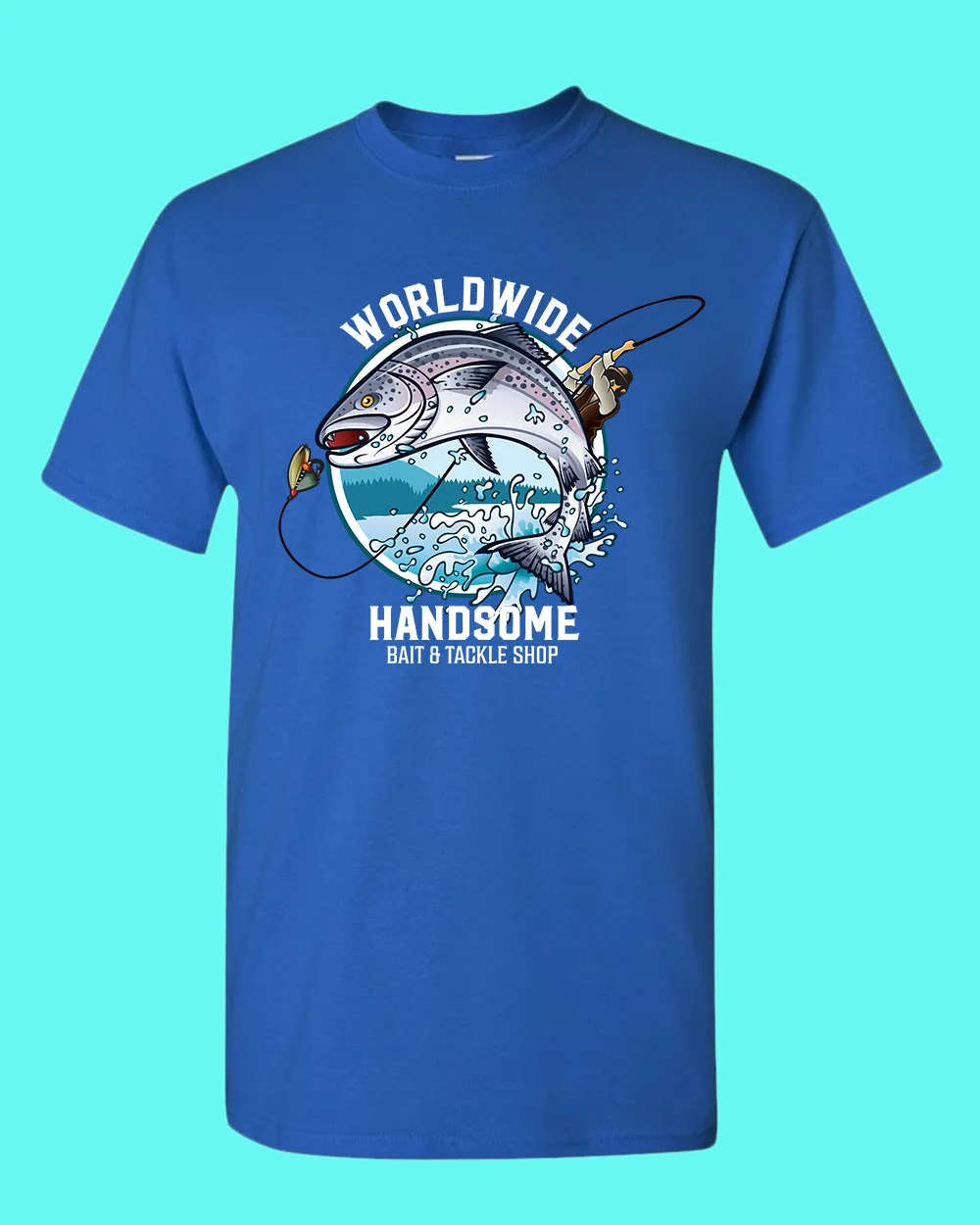 Worldwide Handsome bait and tackle shop t-shirt, fishing tees