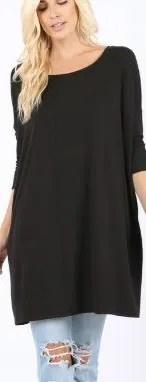 WREN BOXY TUNIC BLACK